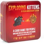 Exploding Kittens -10th Anniversary Collectible Tin (New Edition) – Updated with 8 Legacy Cards – Hilarious Fast-Paced Card Game for Adults and Kids, Travel Friendly, Ideal for Family Game Night