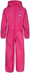 Trespass Girl's Button Rain Suit, Pink, 7-8 Years UK