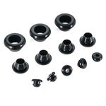 Qrity 20 PCS Rubber Grommet, Electrical Conductor Gasket Ring, Electrical Grommets for Protecting Wires, Plugs and Cables, ID 5mm Mount Dia 8mm