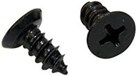 Bolt Dropper #8 x 3/8-Inch Black Screws, Pack of 25 - Xylan Coated Stainless Steel Flat Head Phillips Short Wood Screws - Corrosion Resistant for Wood, Drywall Applications, and Outdoor Projects