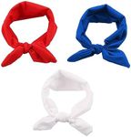 Koolgil Baby Girl's Cute Toddler Bow Headbands Bowknot Rabbit Hairband Headwear for Daily Life Travel Photography (Red Royal Blue White)