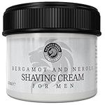 Gentlemans Face Care Club Vegan Friendly Shaving Cream For Men - Bergamot & Neroli Luxury Shave Soap - Super Smooth Lather Formula - Large 90 Day Supply 150ml Pot