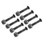 PATIKIL Skateboard Hardware Kit, 1.25" Mounting Screws Full Thread Bolts Nuts Set for Skateboard Cruiser, Black