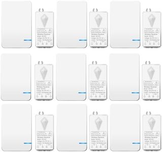NineLeaf 9Pack Wireless Light Switch and Receiver Kit, Wireless Light Switch for Wall, No Wiring, Mini Light Switch, No WiFi, No Battery Required, Simple Installion, for LED Lamps Lighting Fixture