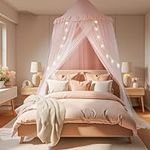 Large Bed Canopy with Star Lights, 