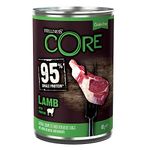 Wellness CORE 95 percentage Lamb and Pumpkin, Wet Dog Food, Grain Free Wet Dog Food, High Meat Content, Lamb and Pumpkin, 6 x 400 g