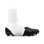 SLEEFS Spats/Football Cleat Covers - Laces Covers/Premium Wraps for Cleats for Football, Baseball, Soccer, Field Hockey and More - Youth and Adult Sizes for Men, Boys and Girls - White, S/M