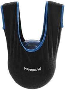 Mangrove Bowling Ball Polisher, Microfiber Bowling Towel See-Saw for Bowlers, Large Washable Bowling Shammy Seesaw, Ball Cleaner Holder Bag (Black)