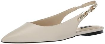 Nine West Women's Babby Ballet Flat, Cream Leather, 3.5 UK