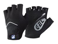 Elite Cycling Project Men's Road Racer Gel Fingerless Gloves Gloves Black L'