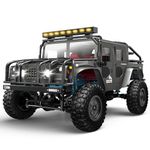 SIMREX 1:12 Scale All-Terrain Remote Control Car, 4WD RC Cars with 2.4 GHz, RC Climbing Truck, IPX4 Waterproof Off-Road Vehicle with Two Rechargeable Batteries, for Kids Teens Adults