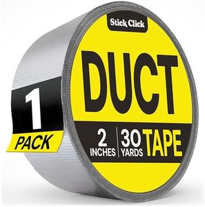 Duct Tape Heavy Duty Waterproof - Silver Tape 90 Ft x 2 In - 1 Roll Pack - Flexible, No Residue, Strong, Easy Tear and All-Weather Tape - Waterproof Tape for Outdoor Use, Home Tasks, Prepping Supplies