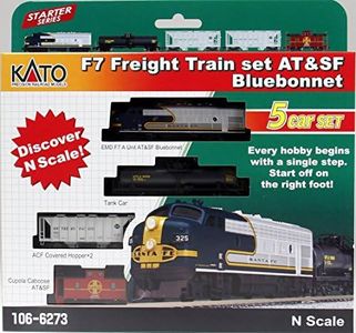 N F7 Freight Train Set Santa Fe Bluebonnet 5-Unit Set