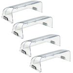 Magnetic Adjustable Air Vent Deflector for Vents/Sidewall/Ceiling Registers, Easy Adjust Between 9”-14”, for Air Conditioning/Heat/AC/Under Furniture (4 Pack Clear)