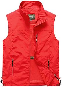 Hixiaohe Mens Lightweight Vest Outerwear Casual Summer Outdoor Travel Vest for Hiking Fishing Golf Photo Work with Pockets