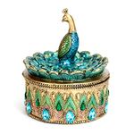 Bits and Pieces - Beautiful Peacock Trinket Box - Keepsake and Jewelry Box