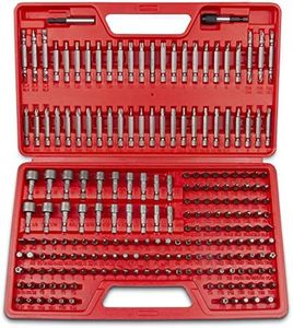 FOURROBBER Set de bit de tournevis, ensemble de socket robuste, 214 pièces kit d’outils de réparation portable, mèches à vis
