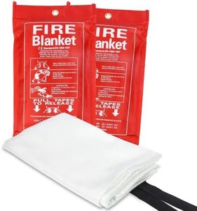 Emergency Fire Blanket 2 Pack - 40” x 40” Fireproof Fiberglass Safety Blanket for Home, Kitchen, Camping, and Office - Fire Extinguishing, Flame Retardant, Fire Prevention Cloth, Fire Out Blankets