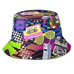 Retro 80s 90s Bucket Hat for Men Wo