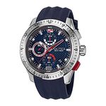 Nautica Men's NAPNSF108 NST 101 Grey/Blue/Blue Silicone Strap Watch, Blue, Modern