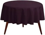 Gee Di Moda Round Tablecloth - 90 Inch Eggplant Round Table Cloth for 30 to 60 Inch Round Tables - Heavy Duty Washable Fabric - for Buffet Table, Holiday Party, Dinner, Wedding & Baby Shower