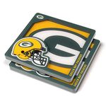 YouTheFan NFL Green Bay Packers 3D Logo Series Coasters 4" x 4"