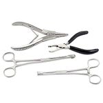 LAJA Imports Set Of Body Piercing Tools - Bead Ball Capture Ring Pliers Opener Closer Forceps