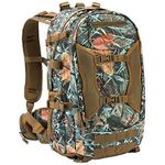 BASSDASH Hunting Backpack with Bow/Rifle Holder Removable Waist Belt Rain Cover Camo Hunting Pack 44L