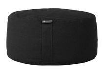 Halfmoon Mod Zafu Meditation Cushion, Premium Round Yoga Pillow/Bolster with Buckwheat fill (Charcoal, Cotton)