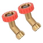 Solimeta 45 Degree Lead-Free Brass Hose Saver, Hose Protector, Hose Adaptor with Water Filter