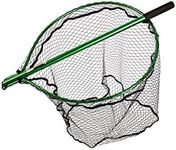 Snowbee Fly Game Fishing Net, Green - Lightweight Aluminium Fly Fishing Net, Simple 'Flick And Twist' Folding Landing Net, Perfect For Trout & Pike Fishing, One Size