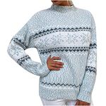 Women Wool Blend Sweater Winter Fisherman Cable Turtleneck Sweater Long-Sleeve Sweater Sweatshirts Sale Clearance Ladies Jumper Sweatshirts Solid Soft Thin Pullover Tops