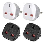 4 Pcs EU Travel Adaptor, UK to European Plug Adapter, Europe Converter Type C E F for Germany, Spain, France, Portugal, Netherlands, Greece, Poland, Turkey, and More