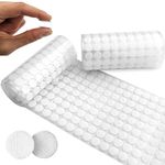 Twins Markhor®1008pcs 10mm 2/5" Diameter Sticky Back Coins Hook and Loop Dots, Self Adhesive White Sticky Dots Double Sided, Hook and Loop Tape Double Sided Sticky Pads for Craft Party DIY (504 Each)