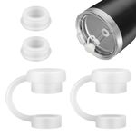 Silicone Spill Proof Stoppers Compatible with YETI Straw Cups 16/20/24/25/26/35oz, with Anti Leak Silicone Straw Topper Straw Covers Cap, Straw Protector for Reusable Straws Tumbler Accessories