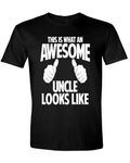 This is What an Awesome Uncle Looks Like, Funny Joke T Shirt for Men, Humor T-Shirt Tee Gifts, Uncle - Black, Large