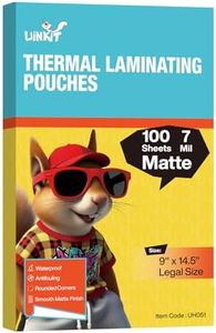 Uinkit 7mil Matte Legal Size Thermal Laminating Pouches, 100 Pack 8.5x14 Inches, Ultra Thick Anti-Glare Laminating Sheets for Gallery Art, Permanent Archives - Heavy Duty Laminator Required