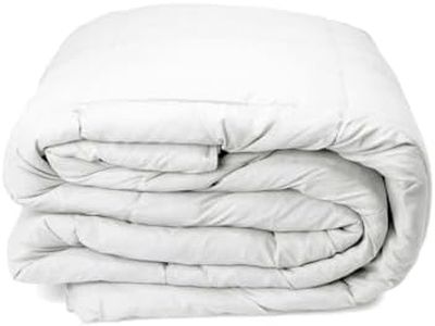 Royal Comfort Quilt Duvet Blanket Bamboo Blend 350GSM All Seasons Breathable (White, Queen)