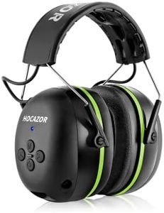 HOCAZOR HZ07 Protection Auditive avec Bluetooth 5.3, Casque Antibruit pour Tonte de Pelouse, Travail du Bois, Soufflage de Feuilles, Environnement Bruyant, NRR25db/SNR 30db Vert