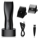 FlyCoco Body Hair Trimmer for Men and Women, Electric Groin and Body Hair Shaver - No Nick, No Cut, No Razor, No Burn Pubice Electric Shaver, Waterproof Full Body Groomer with Standing Recharge Dock