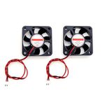 JZK 2pcs 50x50x10 mm 2pin DC 24V Mini Silent Cooling Fan with Wires, 5010 Small Quiet Cooling Fan 50mm, 5cm 24V brushless DC Fan, 3D Printer Fan with Cable and Connector