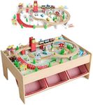Garvee 2-in-1 Wooden Train & Readin