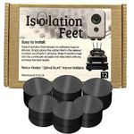 Raise It Isolation Feet for Speaker Vibration/Ventilation and Cooling for Consoles PS4, PS5, Xbox, PC, DVD Player, Internet Router/Universal Fit/Non-Slip / 12 Pack