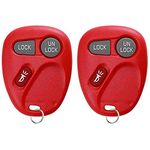 For 2001-2004 Cadillac Chevy GMC Keyless Entry Remote Key Fob Red 3btn 15042968 KOBLEAR1XT - 2 PACK