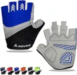 ROVOS Cycling Gloves - Men & Women's 5mm Padded Half Finger Breathable Mountain & Road Biking Gloves (Royal Blue, X-Large)