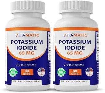Vitamatic Potassium Iodide 65 mg per Serving - 60 Tablets - Thyroid Support - KI Pills (60 Count (Pack of 2))