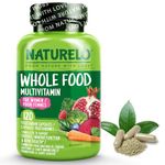 NATURELO Whole Food Multivitamin for Women - Natural Vitamins, Minerals, Raw Organic Extracts - Best Supplement for Energy and Heart Health - Vegan - Non GMO - 120 Capsules