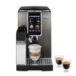 DeLonghi DINAMICA PLUS ECAM380.95.TB Fully Automatic Coffee Machine, Bean to Cup Coffee, 24+ Functions, Ideal for Espresso, Americano, Cappuccino, Latte, Macchiato (Dark Grey)