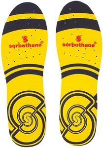 Double Strike Insoles Men & Women – Shock Absorbing Inserts for Plantar Fasciitis, Arch Support & Heel Relief – Antibacterial Shoe Inserts for Walking, Running, Work Boots – Size UK 11-12.5