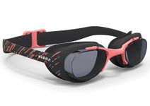 NABAIJI (DECATHLON) Swimming Goggles Adjustable Nose Bridge & Strap for Women - Clear lenses - Adult size (Black Pink Green)